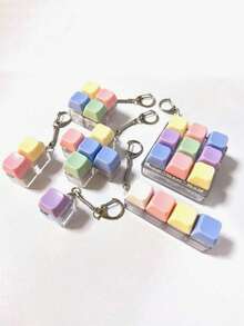 OBOVAY Fidget Keyboard Keycap Toy, Pendant Keychain Charm, Car Key Chain Bag Accessory, Adult Stress Relief Keychain, Sensory Calming Focus Relaxation Zipper Pendant, No Electricity Required, Birthday Gift Party Favor Christmas Holiday Gift - Multicolor - View 6