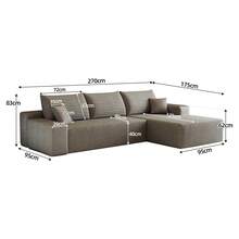 270cm Corner Sofa Chaise Lounge Camel Modular No Assembly - 駱駝牌三座 - 查看 8