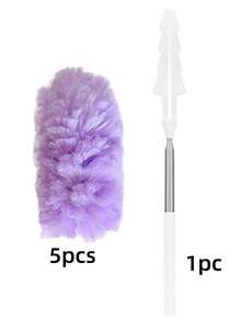1pc Disposable Multi-Function 360° Double-Sided Electrostatic Dusting Duster, Telescopic Cleaning Bubble Dusting Duster - Pink - View 10