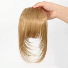 1pc Colorful Synthetic Hair Piece, Designed For Women, Natural Seamless Invisible Air Bangs With Sideburns Hair Accessory, Suitable For Students' Daily Use. Color May Vary Slightly From Image, Ideal Valentine's Day Hair Accessory Gift. - Multicolor - View 12