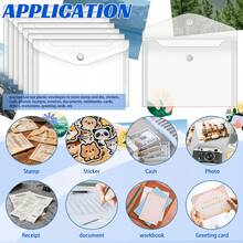 Stamp And Mold Storage Bag, Transparent Plastic Envelope With Snap Button, Reusable Plastic Envelope, Waterproof And Durable, Suitable For Stickers, Scrapbooking, Washi Tape, Scrapbooks And Stamp Supplies (Mixed Sizes) - Sets - View 7