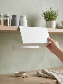 1/2pcs Under Cabinet Paper Towel Holder, Space-Saving Inverted Metal Rack. Moisture-Proof One-Hand Tear Design, Damage-Free Self-Adhesive Installation For Renters. Minimalist Storage, Suitable For Kitchen, Bathroom And Office, Sturdy And Rust-Proof, Frees Up Countertop Space. - Multicolor - View 4