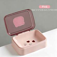 Bathroom Set, Toothbrush Holder With Cup And Soap Dish With Lid, Minimalist Countertop Organizer, Keep Vanity Tidy, Portable Sealed Soap Box, Leak-Proof Soap Box, Suitable For Travel, Dorm, Student Bathroom - Multiple Styles - View 9
