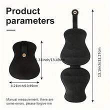 Guitar Pick Storage Box - Guitar-Shaped Pick Organizer, Can Store 18 Guitar Picks, Convenient To Carry, Elegant Leather Pick Pouch - Multicolor - View 3