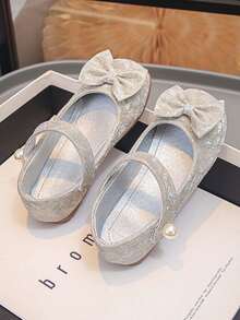 1 Pair Girls Flat Mary Jane Shoes, Non-Slip Breathable Toddler Walking Shoes, Suitable For Spring, Summer, Autumn - Gold - View 5