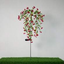 Solar Powered Hanging Drooping Artificial Flower Ground Stake LED Light, Romantic Faux Floral Decorative Light, Outdoor Landscape Decoration For Garden, Lawn, Patio, Backyard, Pathway, Villa Courtyard - Multicolor - View 9