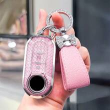 1pc Car Key Fob Cover, Soft TPU Car Key Holder/Case Shell For Fiat 500 Key Cover For Boyue For Bravo For Iveco For Olsen Car Key Remote Case Exquisite High-End Keybag Suitable For Girls - Single Pack - View 5