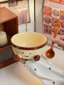 1个可爱脚形陶瓷碗，适合女性，可作水果碗、汤碗、饭碗，居家日常使用，也适用于聚会、办公、露营、野餐等场合，是馈赠佳品。 - 彩色 - 查看 9