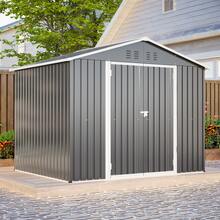 Storage Shed Metal Grey 8x6 FT - Robust Tool Shelter - 灰色 - 查看 11