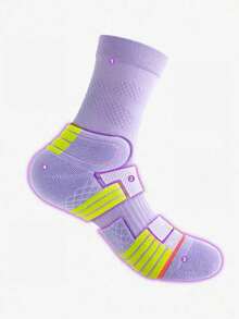 1/2/4 Pairs Women's Mid-Calf Sports Socks, Odor-Resistant Towel Bottom, Non-Slip, Professional Running, Fitness, Badminton, Couple Socks - Multicolor - View 5