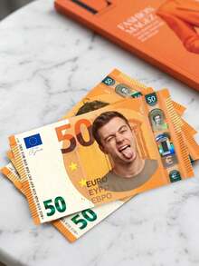 客製化照片鈔票，個性化 €50 道具金錢，可自訂姓名、文字與日期；婚禮用品、派對用品、訂婚禮物、單身女派對裝飾、趣味紀念品、新奇鈔票；僅限非貨幣道具使用 - 款式4 - 查看 7