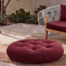 Ultra-Comfortable Round Seating Cushion - 40x40 Cm Fluffy Style - Redwood - View 6