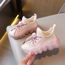 兒童休閒鞋 春/秋季運動跑步鞋 中性童鞋 百搭時尚一腳蹬鞋 - 粉色 - 查看 1