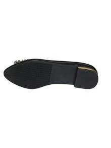 Women's Spring/Autumn New Flat Loafers, Low Vamp Soft Sole Plus Size Shoes 41-43, Egg Roll Design Patchwork Casual Slip-On Shoes - Black - View 6