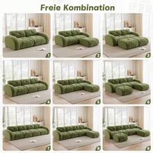 3 Seat Green Modular Sofa - L Shape Sofa - Green 3 Seat - 查看 10
