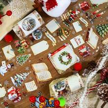 2m/Roll ChristmasTransparent PET Tape Snowman Snowflake Stocking Pumpkin Masking Tape For DIY Sticker Scrapbooking Journal Collage Material:Loop100cm - 2M - View 9