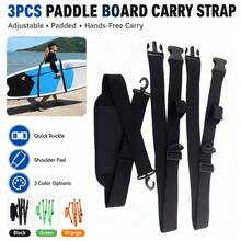 1 Set Adjustable SUP Paddle Board Shoulder Strap, Hands-Free Surfboard Carrying Strap With Padded Thickened Hook, Scratch-Resistant Portable Transport Strap, Universal For Water Sports Kayak Longboard, Beach Outdoor Surfing Accessories, Suitable For Skateboard, Kayak, Etc. - Multicolor - View 3