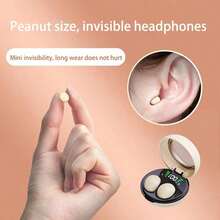 1pc New Ultra-Small Invisible Wireless Bluetooth Earphone, Ultra-Long Standby, With Microphone, Unisex - Multicolor - View 2