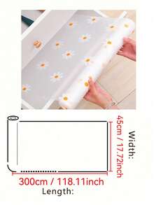 1 Rollo de Revestimiento de Gabinete de Plástico EVA con Patrón de Crisantemo Antideslizante e Impermeable, Multifuncional Adecuado para Cocina, Refrigerador, Escritorio, Gabinete, Fácil de Limpiar Resistente al Aceite, Buena Opción para Artículos Multifuncionales de Cocina - Multicolor - Ver 11