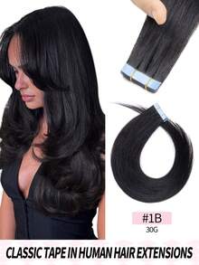 Real Human Hair Seamless Invisible Hair Extensions - Multicolor - View 36