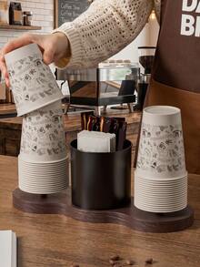 Desktop Disposable Cup Holder, Arranges Disposable Cups, Sugar Sticks And Tea Bags In One Place, Reduces Counter Clutter, Save Countertop Space,Ideal For Home Kitchen, Coffee Corner, Office, Dorm, Small Apartment And Commercial Beverage Counter. - Multicolor - View 10