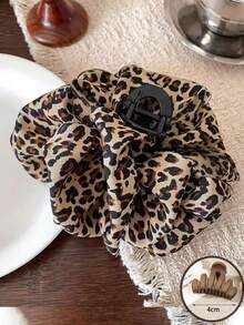 Leopard Print Cloud Bubble Hair Claw Clip, Premium Back-Of-Head Bun Hair Clip, Versatile Elegant Hair Accessory For Women - Multicolor - View 12