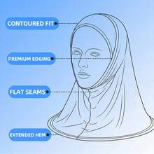 Women's Milk Silk Headscarf Hat, Solid Color High Elasticity Headwrap, Extra Long Neck Protection, Sun Protection Headscarf Cap - A - View 5