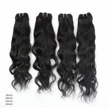 4 Bundles Natural Wavy Hair, 100% Human Hair, Natural Color, Peruvian Virgin Hair, Women's Hair Extensions - Black - View 16