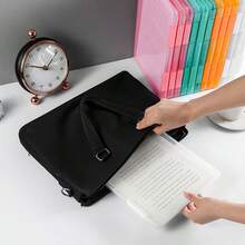 Simple PP Plastic A4 Document Storage Box, Transparent Desktop Paper Organizer, Portable Bill Receipt File Holder, Multi‑Purpose Stackable File Storage Case For Home Office Paperwork Invoice Document Sorting Supplies - A4 - View 4