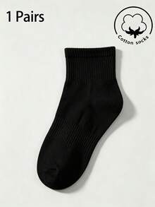 1/5/10/20 Pairs Of Women's Crew Cotton Socks,White/Black,Cute,Girls' Socks,Autumn/Winter/Spring/Summer,Soft,Random Color For Sports/Daily - Multicolor - View 17