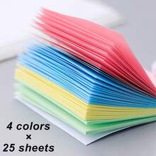 4pcs/Set Cute Shaped Colorful Border Sticky Notes Set Bear/Butterfly/Fruit Pattern Self-Adhesive Aesthetic Memo Pads Index Tabs Bookmarks Student School Office Stationery Supplies - Sticky Note Set - View 5