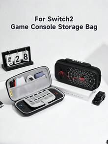 1pc Dark Spider Web Pattern Design Switch2 Game Console Protective Case, Compatible With New Switch2 (2025)/Switch NS/Switch OLED, TPU Soft Shell, Universal Controller Protective Cover, Switch Game Accessories Protective Case, Storage Bag, Anti-Drop, Anti-Slip, Anti-Scratch - Multicolor - View 11