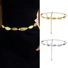 Fashionable Personalized Asymmetric Metal Alloy Large & Small Piece Patchwork Women's Waist Chain, - Butterfly - View 8