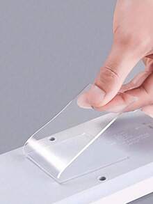 1/2/4pcs 300cm Washable Reusable Double-Sided Nano Thickened Transparent High-Adhesion Wall Mounting Tape - Transparent - View 3