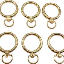 10pcs/Pack Zinc Alloy Round Open Loop Clasp, Key Chain Phone Strap Doll Decoration Connector, 360° Rotating Electroplated Spring Buckle, 38mm Open Loop Clasp For Clothing, Bags, Shoes, Hats Decoration, DIY Handmade Craft Decoration Buckle - Open Spring Buckle - View 4