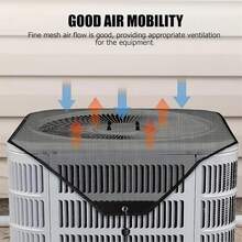 Air Conditioner Cover, AC Cover For Outside Unit With Zipper & Air Vents, Waterproof, UV Resistant, Universal Fit For Most Central Air Conditioner Condensers (Black-Basic, 26'' X 26'') - A - View 4