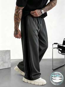 Spring/Autumn Men's Straight Leg Loose Fit Breathable Versatile Commute Hiking Fitness Jogging Casual Long Pants - Dark Grey - View 2