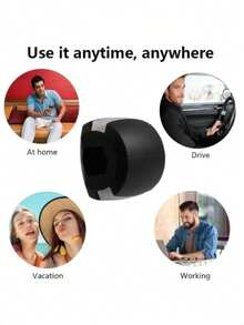 1pc Silicone Jaw Muscle Exerciser, For Jaw Muscle Training And Face Shaping, Adult Fitness Equipment - Black - View 4