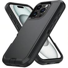 军用级防震基础手机壳，军用级防摔重型坚固防摔减震耐磨全方位保护手机壳，坚固的三合一保护壳，兼容、Galaxy、荣耀国际版（非国内版）春季礼物 - 黑色 - 查看 83