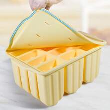 12-Cavity Silicone Popsicle Mold With Lid, Ice Cream Popsicle Maker, Easy Release Reusable Freezer Ice Tray, Homemade Fruit Yogurt Popsicle Mold, Kitchen Freezer Dessert Making Tool - Multicolor - View 4