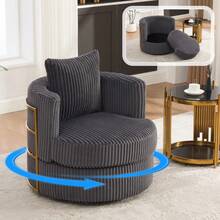 Home Theater Seating - Gray + Corduroy - View 9