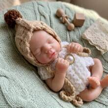6 Inch Mini Sleeping Silicone Newborn Baby Doll Toy Handmade Reborn Baby Girl(Anatomically Accurate) - Silicone Doll - View 3