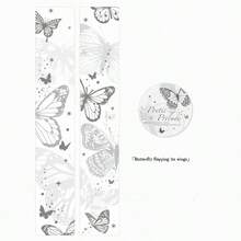 1入 Poetry Prelude PET和紙膠帶，復古植物主題圖案背景拼貼剪貼簿裝飾 - 多色 - 查看 14