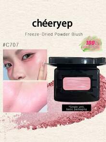 chéeryep 冷凍乾燥粉末腮紅 C707，柔和自然色調，可疊加顯色，霧面妝效，持久輕盈，便攜適合旅行，禮品推薦，2.1g/0.074 Oz. - C707 - 查看 12
