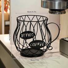 Estante de almacenamiento de cápsulas de café de gran capacidad y forma irregular para la mesa de la cocina del hogar, organizador de tazas de café, artículos creativos para el hogar. - Rosa Oxidada - Ver 3