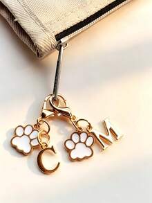 A-Z Cute Cat Paw English Letter Keychain, Pet Style Paw Print Initial Bag Charm DIY Pendant Accessory, Suitable For Backpack Hanging Decoration, Daily Bag Decoration, Holiday Party Gift, Back To School Gift, Women's Keychain, Car Keychain, Keychain Making Material, Men's Keychain, Backpack Pendant Keychain, Keychain, Keychain Pendant, Keychain Coin Purse, Bulk Keychain, Keychain Set, Keychain Accessory - Multicolor - View 5
