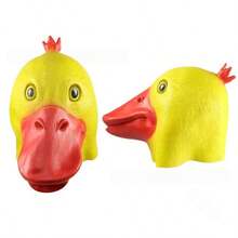1pc Halloween Latex Animal Head Mask, Funny Goat, Yellow Duck Mask Party Cosplay Prop - Multi-color - View 6