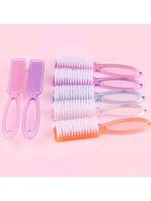 Ergonomic Grip Nail Cleaning Brush - Suitable For Women, Men And Teenagers | Odorless Foot, Hand And Nail Care Essential Multi-Function - Pink - View 4