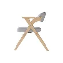 6 Folding Dining Chairs, Solid Wood Dining Chairs, Comfortable And Breathable, Foldable And Storage, Suitable For Dining Room, Living Room, Cafe, Modern Style, Linen, Gray, 63.5 X 66.5 X 76 Cm - Grey - View 11