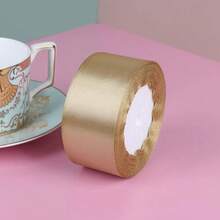 25mm Gold Polyester Ribbon, Luxury Gold, Christmas Holiday Gift Box Packaging Ribbon Wholesale - Gold - View 10